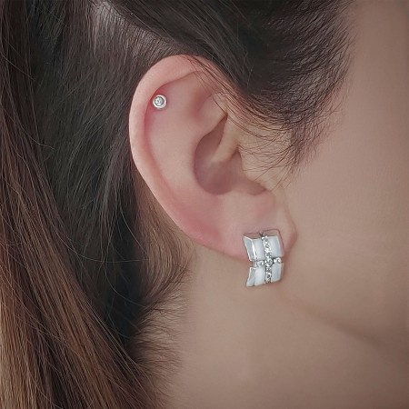 Pendientes White Satin Pendientes White Satin